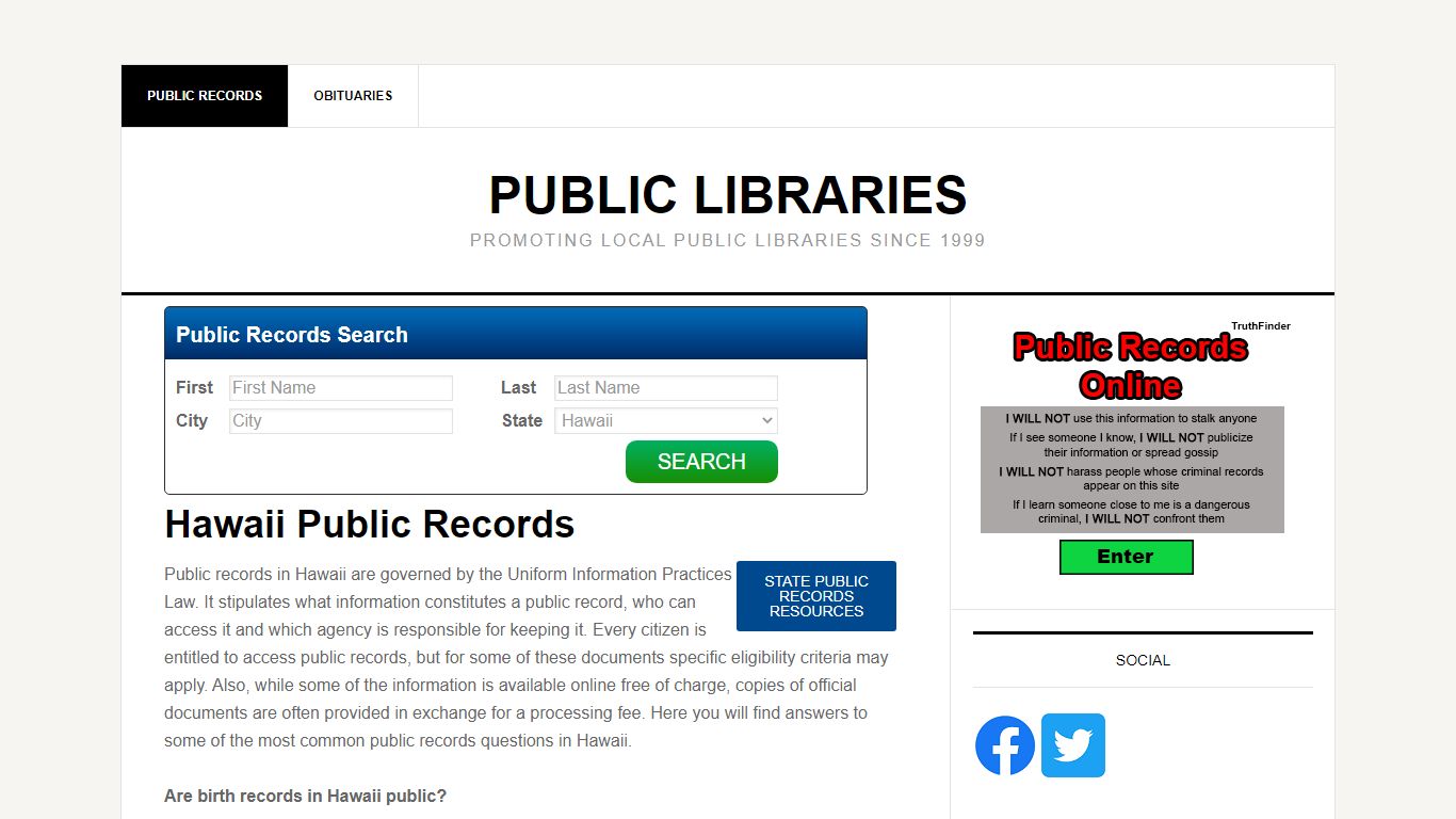 Hawaii Public Records