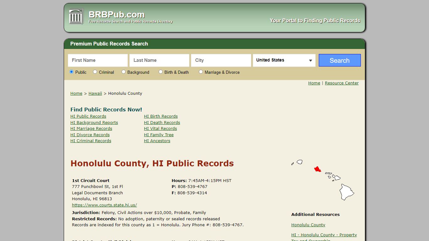 Honolulu County Public Records | Search Hawaii Government Databases